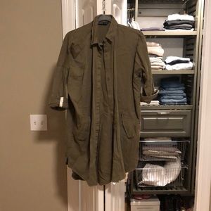 ZARA BASIC DENIM - SHIRT DRESS